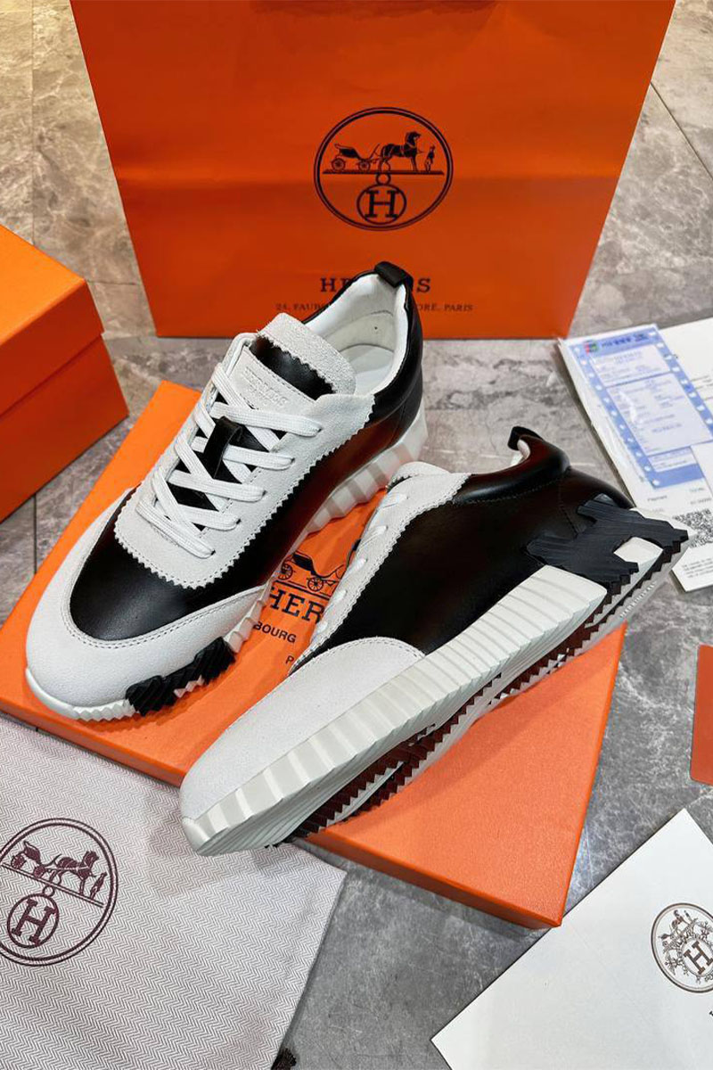 Hermes Мужские кроссовки Bouncing - White / Black