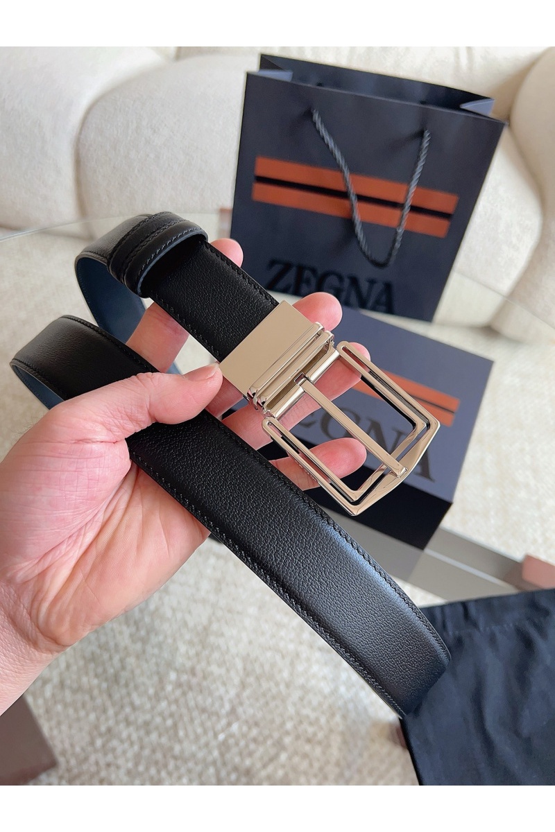 Zegna Двусторонний кожаный ремень premium