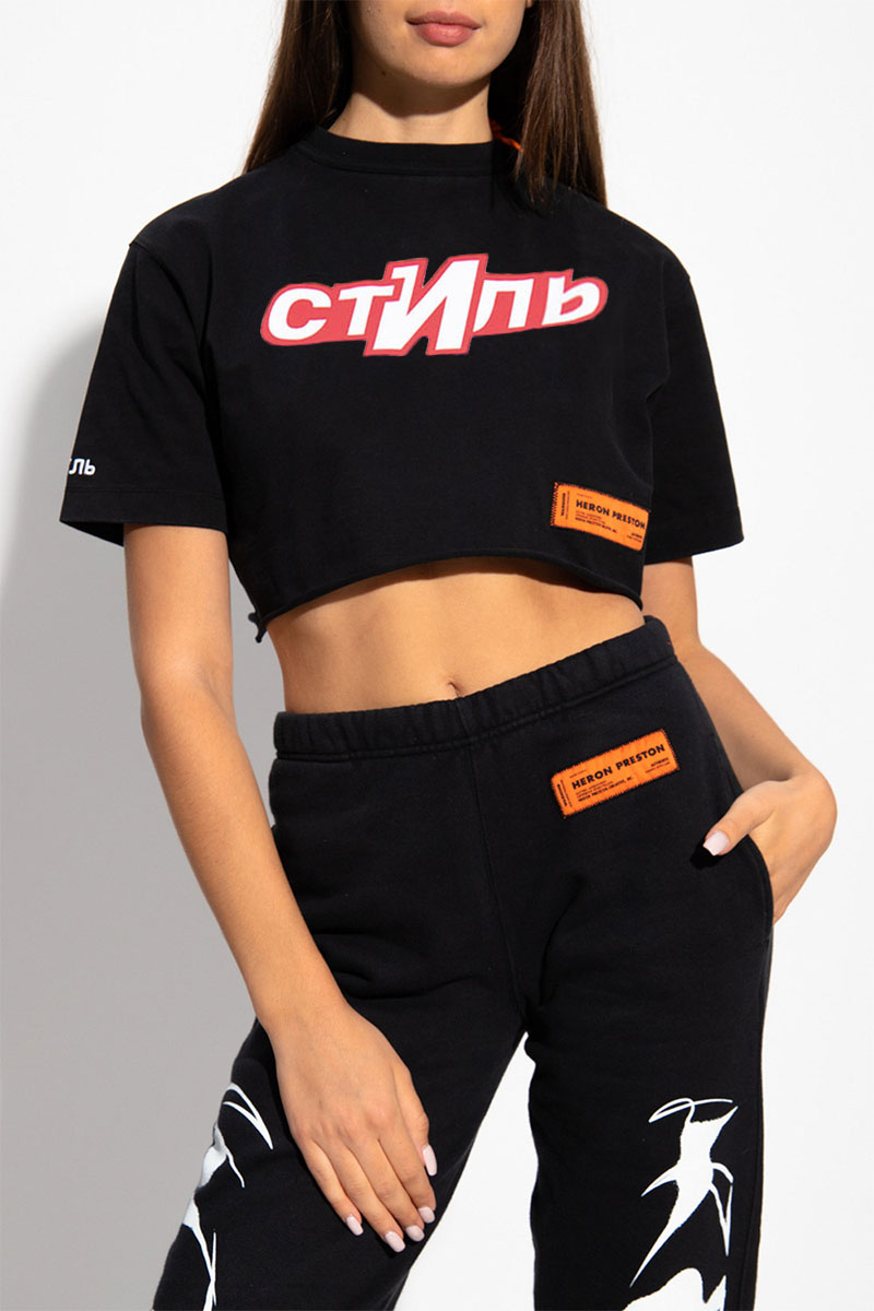 Heron Preston Чёрная оверсайз футболка "Стиль"