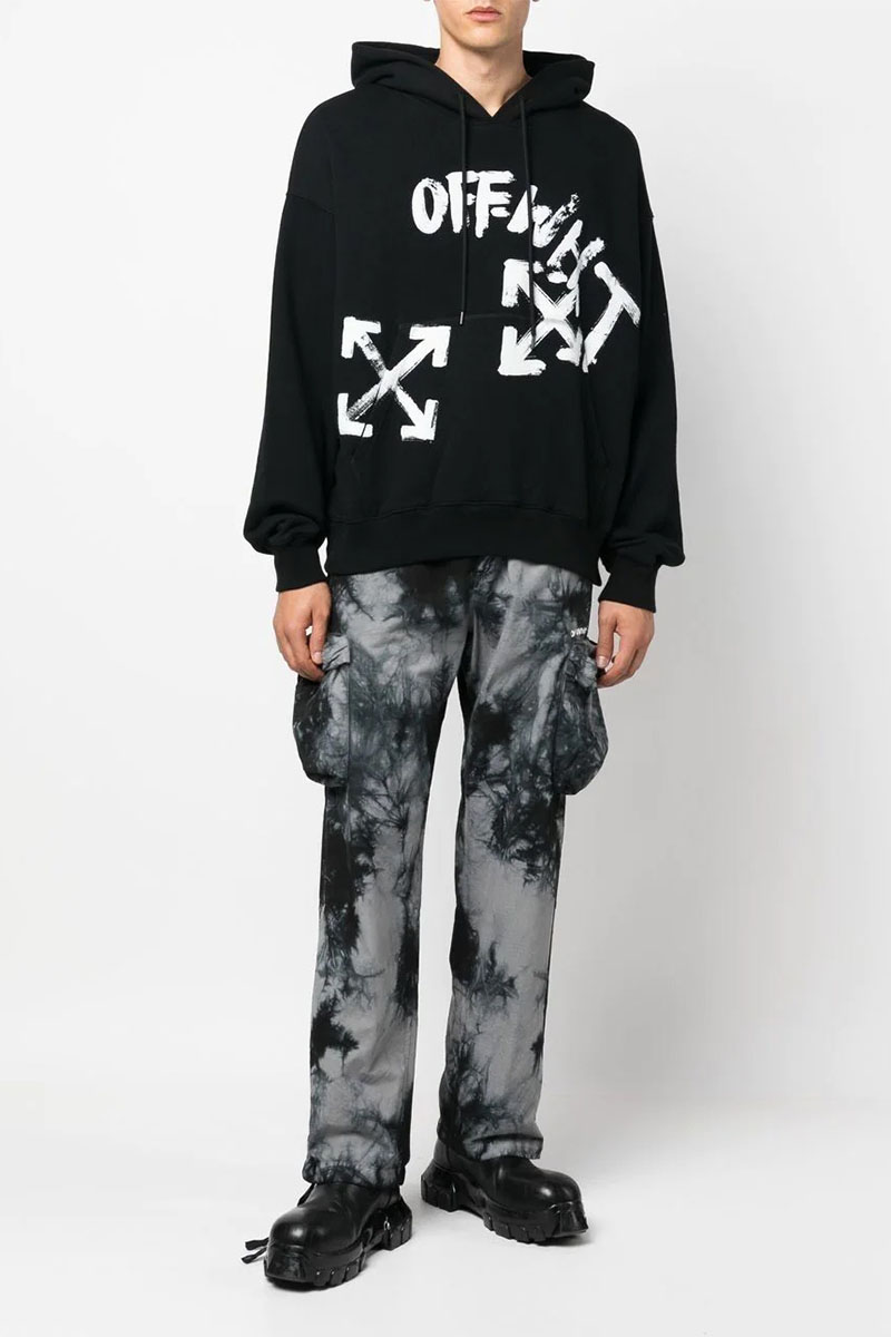 Off-White Чёрное худи Arrows-print 