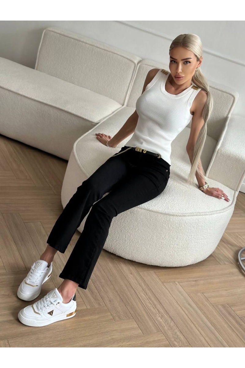 MIU MIU Женская майка белого цвета