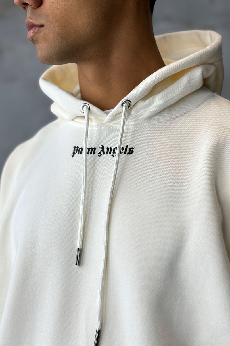 Palm Angels Утеплённое оверсайз худи Classic Logo - White