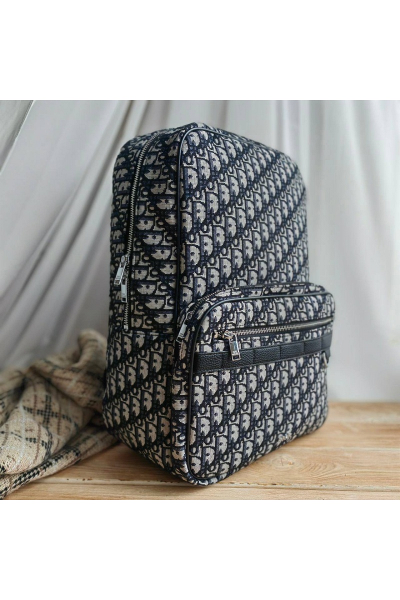 Dior Рюкзак Oblique Jacquard 39x30 см - White