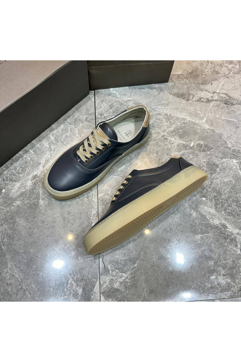 Brunеllо Сuсinеlli Кожаные кеды Sail low-top - Grey