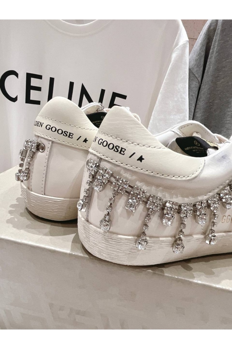Designer Clothing Женские кожаные кроссовки Golden Goose Super Star premium