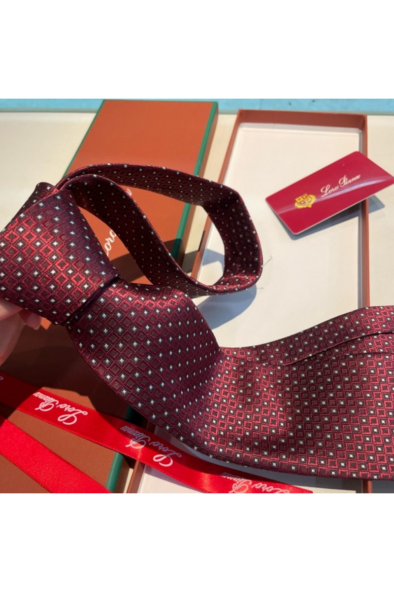 Loro Piana Галстук geometric logo-print premium - Burgundy