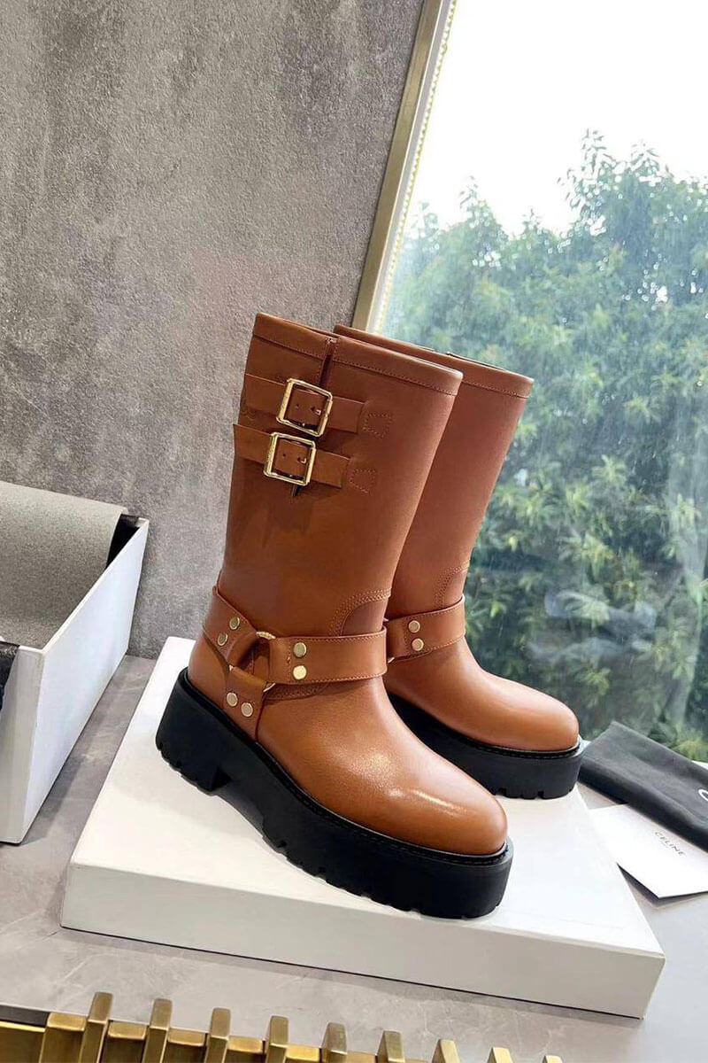 Celine Женские сапоги из кожи 