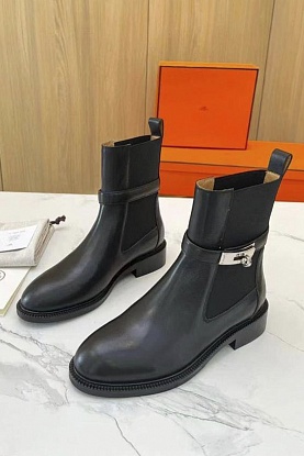 Женские кожаные сапоги premium - Black