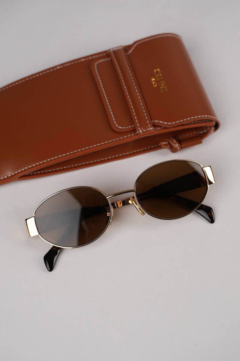 Celine Солнцезащитные очки Triomphe - Brown / Gold