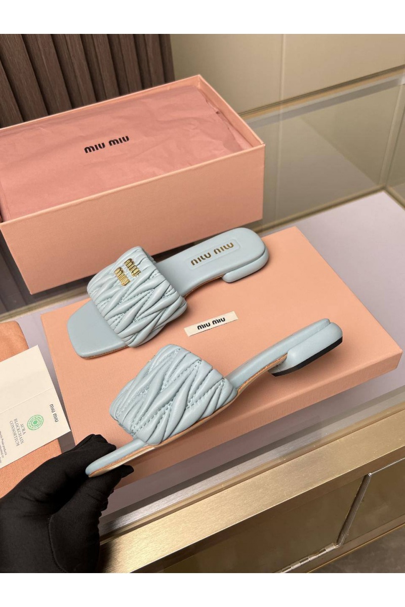 MIU MIU Женские шлёпанцы Premium - Blue