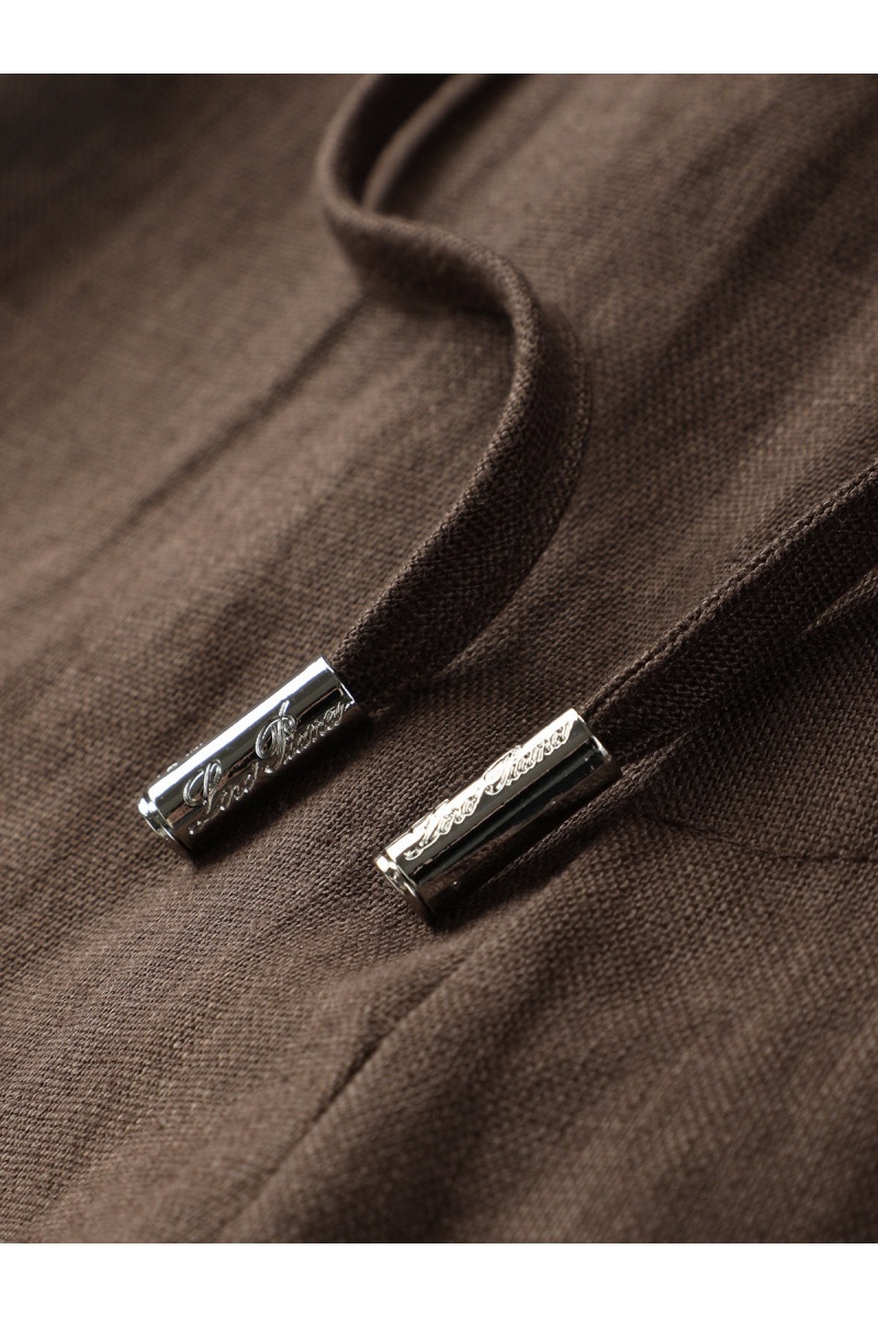 Loro Piana Льняные шорты коричневого цвета premium