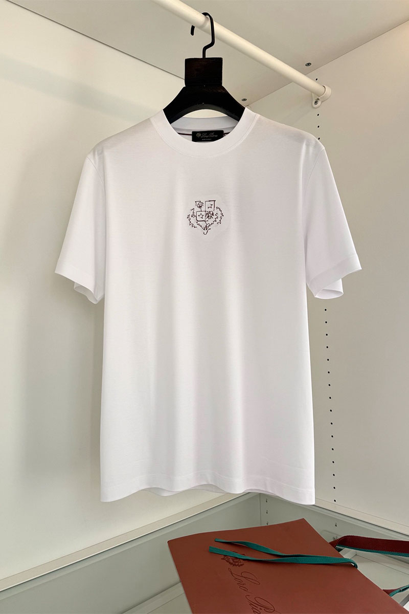 Loro Piana Мужская белая футболка premium