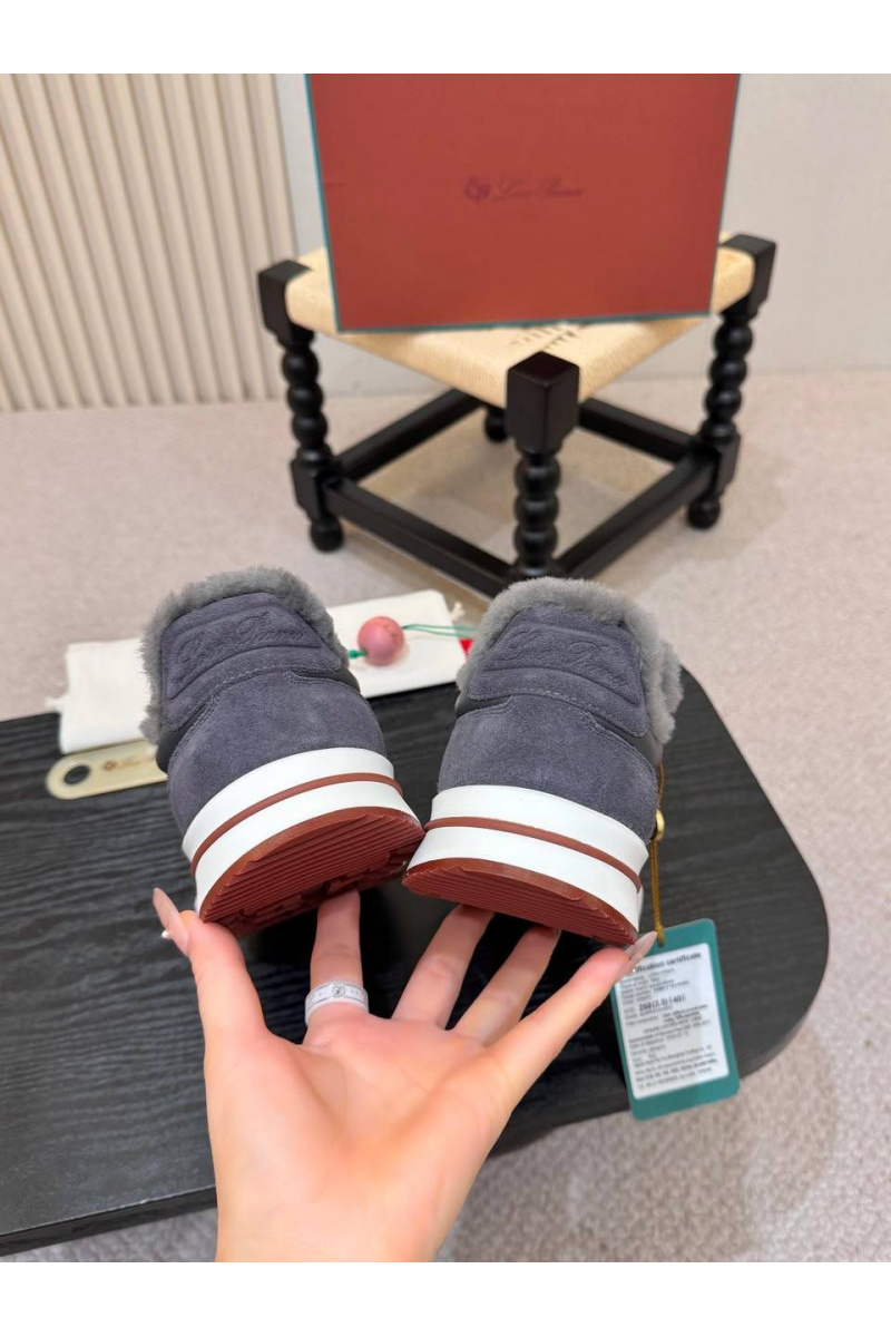 Loro Piana Кроссовки с мехом Week End Walk Evo premium