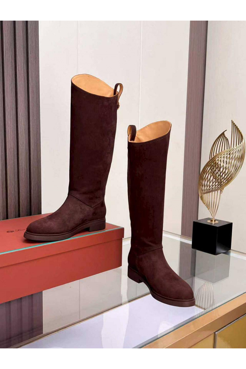 Loro Piana Женские замшевые сапоги premium - Red