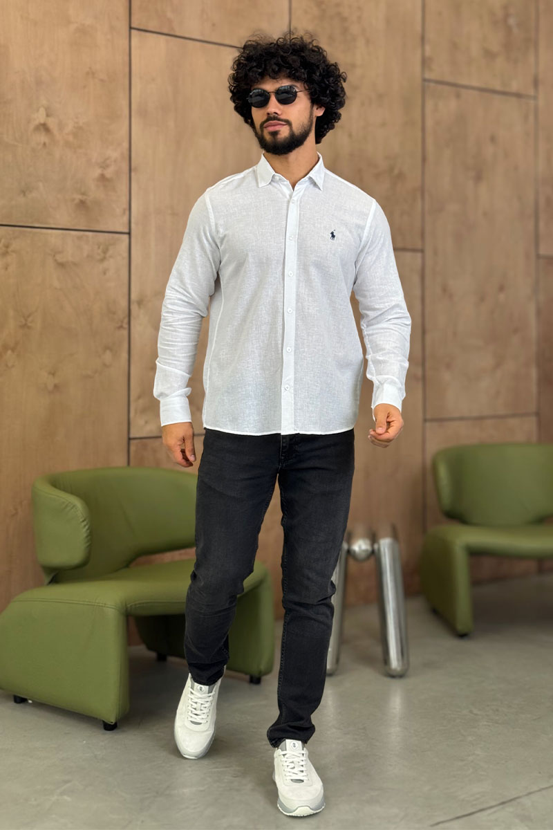 Polo Ralph Lauren Мужская рубашка белого цвета