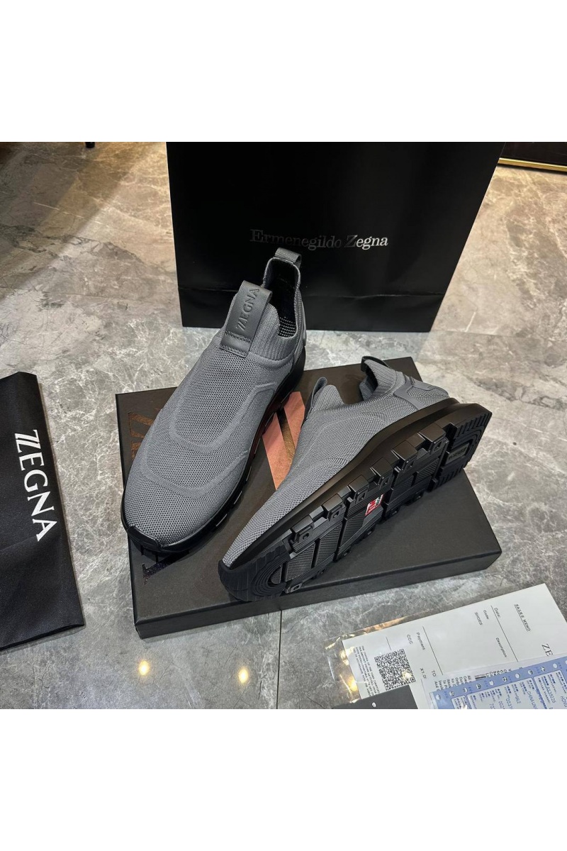 Zegna Мужские текстильные кроссовки 