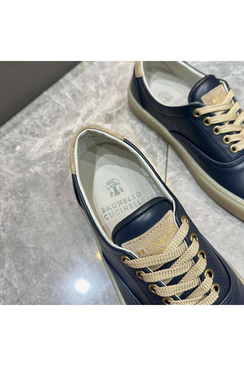 Brunеllо Сuсinеlli Кожаные кеды Sail low-top - Blue