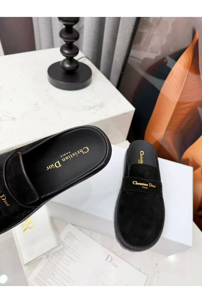 Dior Женские замшевые мюли Boy