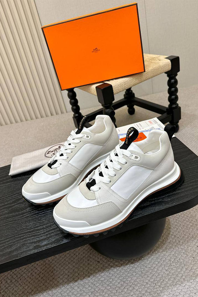 Hermes Мужские кроссовки Leader - White