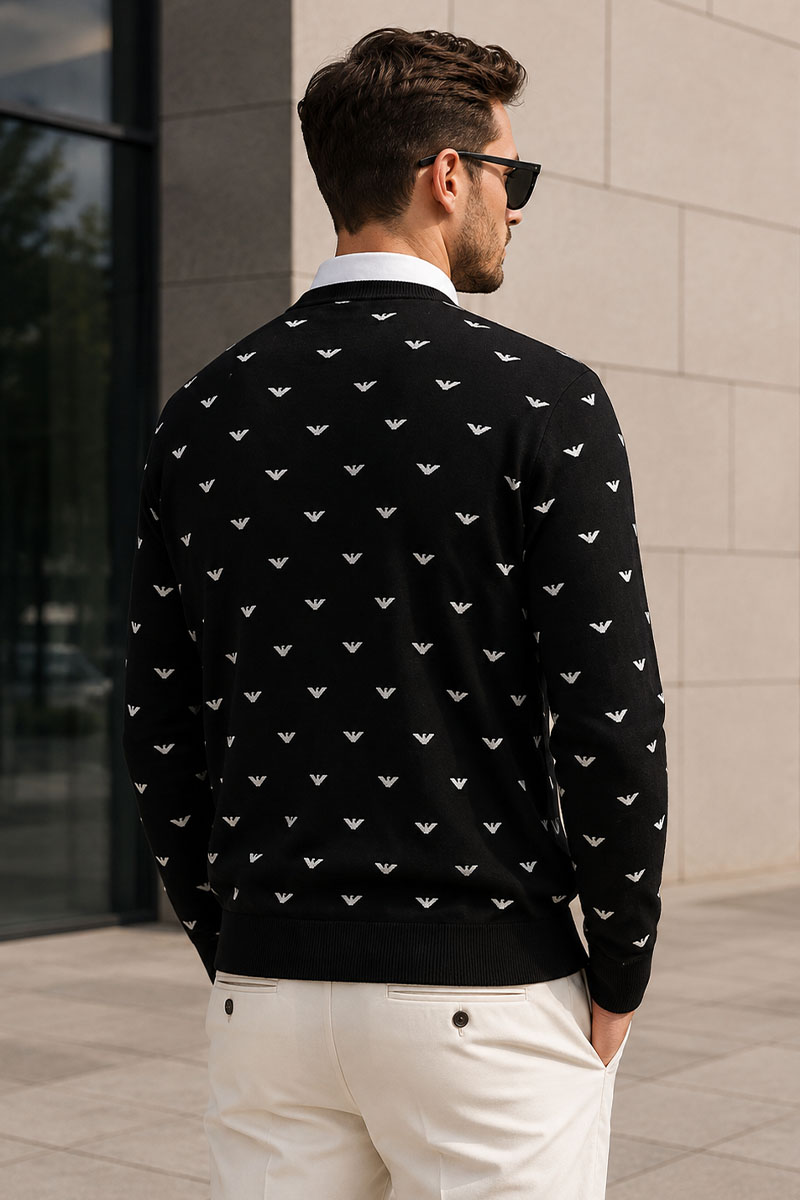 Emporio Armani EA7 Мужской чёрный джемпер 