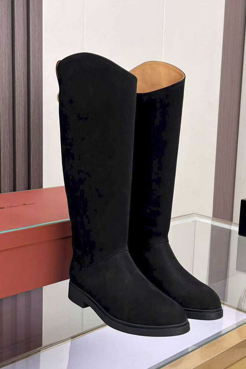 Loro Piana Женские замшевые сапоги premium - Black