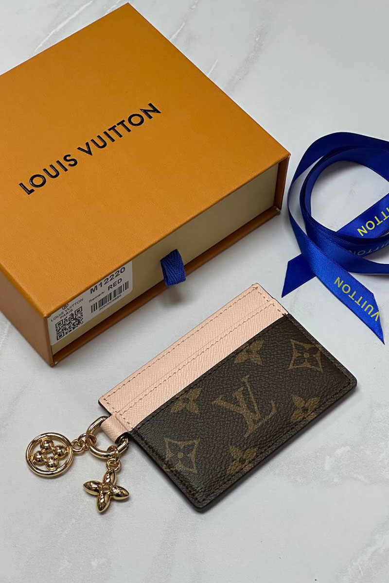Lоuis Vuittоn Кожаный кардхолдер Charms Vivienne Premium 7.3x0.3x10.2 см