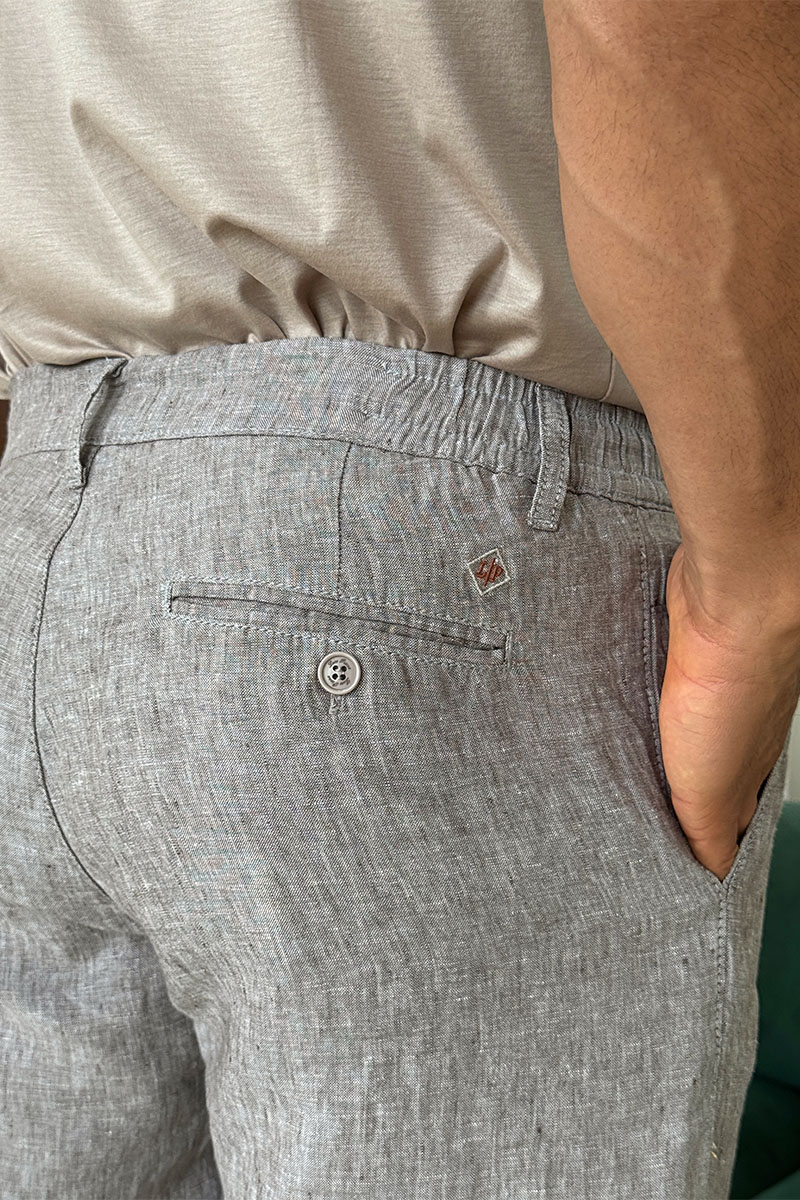 Loro Piana Льняные штаны серого цвета 