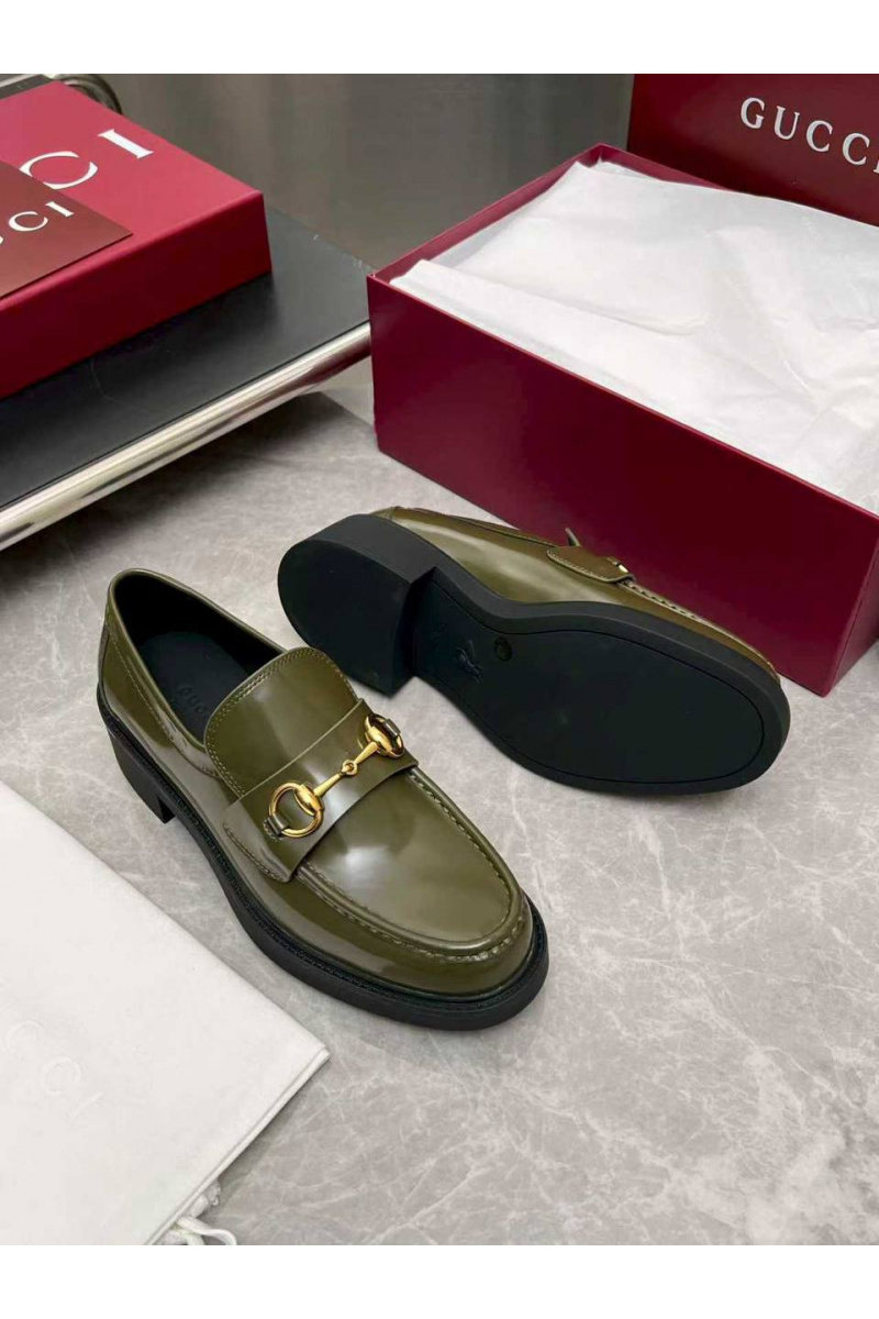 Gucci Женские кожаные лоферы Horsebit premium