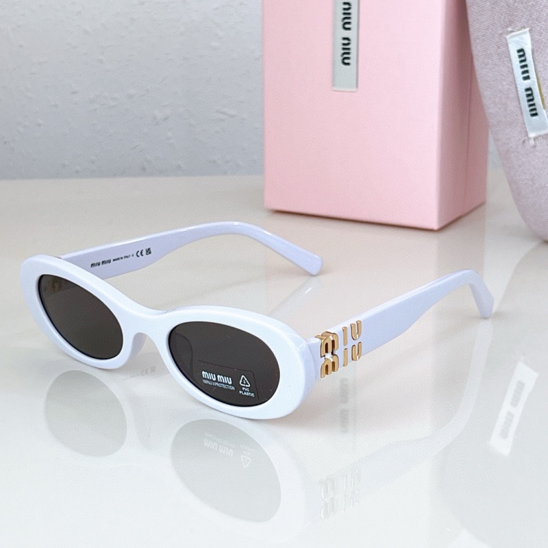 MIU MIU Женские солнцезащитные очки с белой оправой
