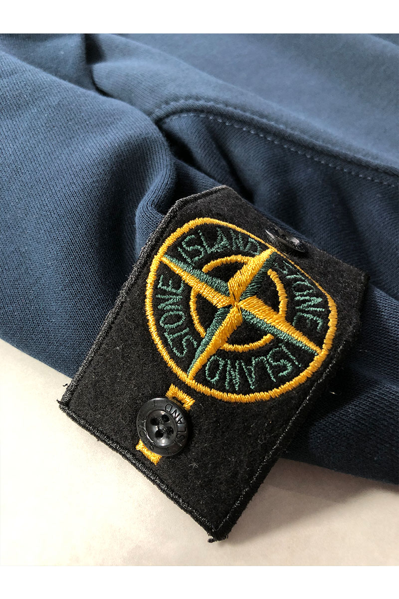 Stone Island Мужской синий свитшот с патчем на плече
