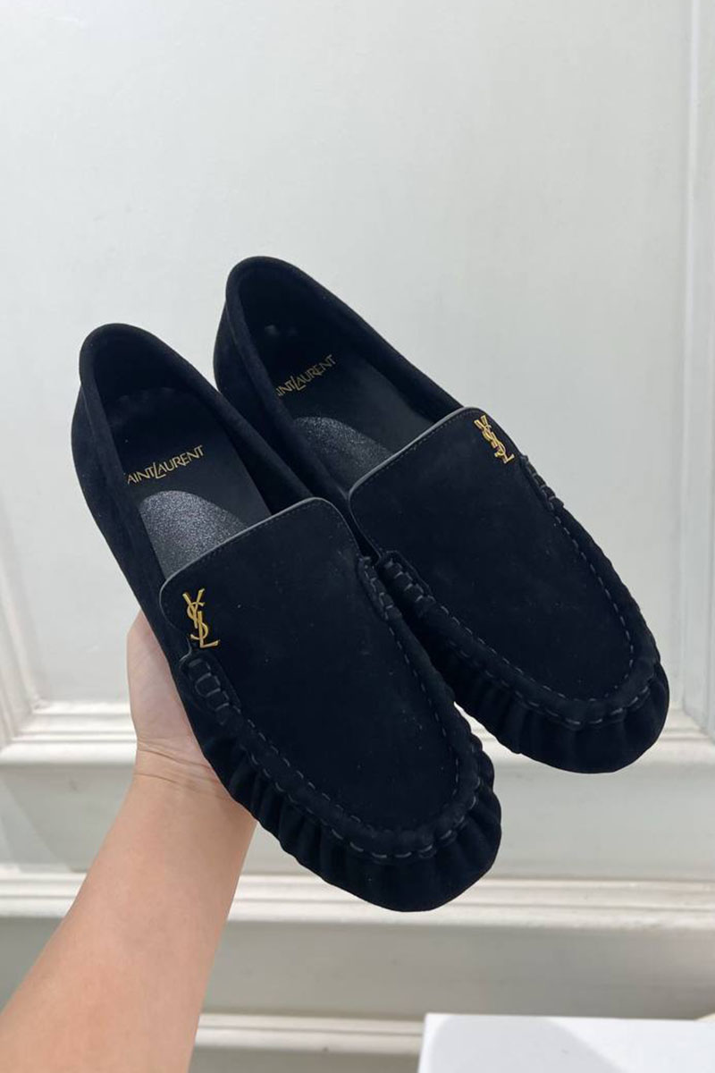 Yves Saint Laurent Женские замшевые лоферы premium