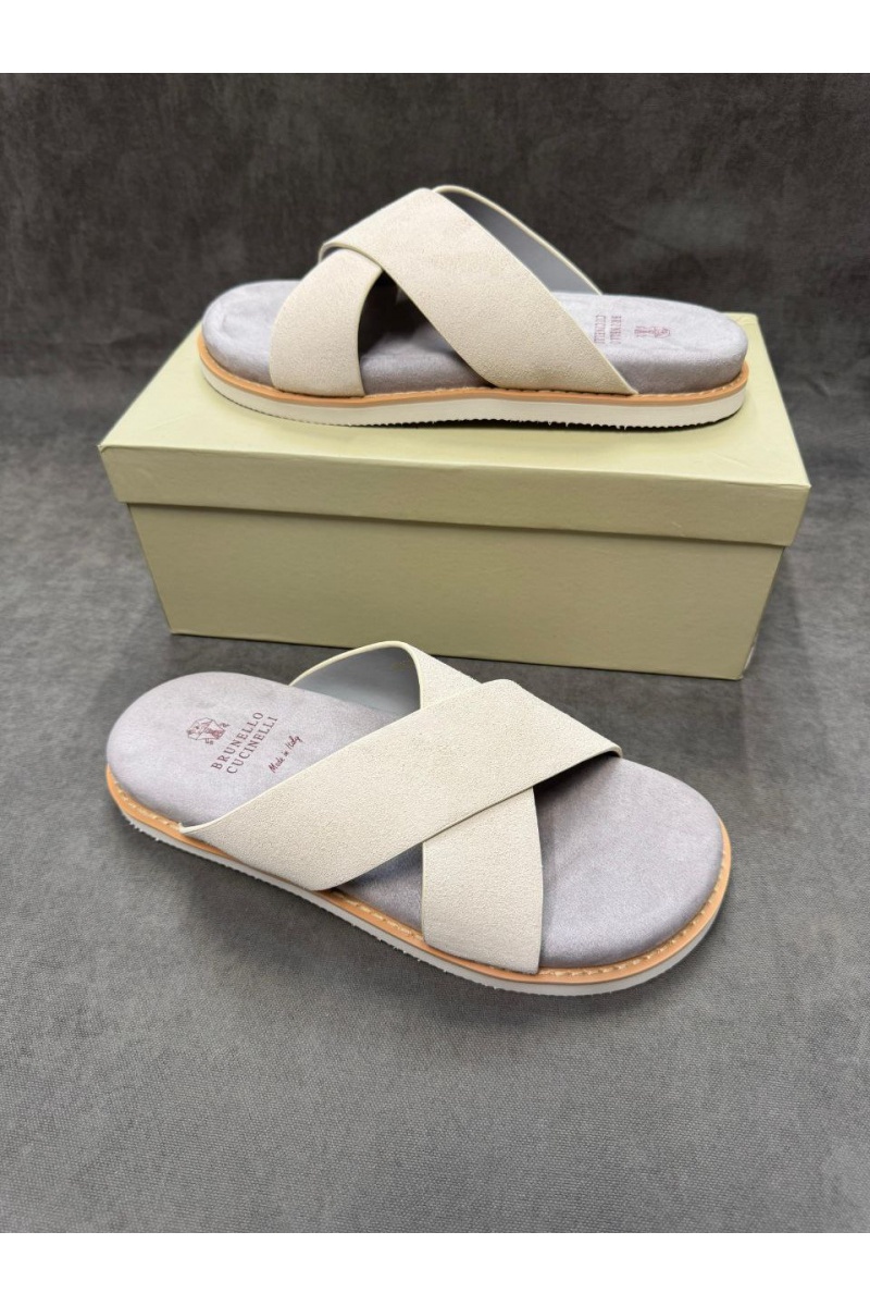 Brunеllо Сuсinеlli Замшевые шлёпанцы Crossover - Beige