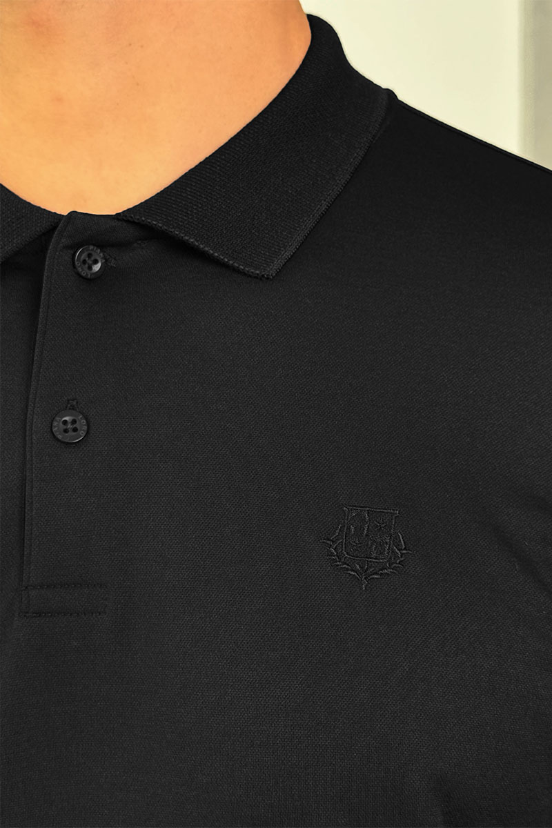 Loro Piana Мужское поло чёрного цвета 