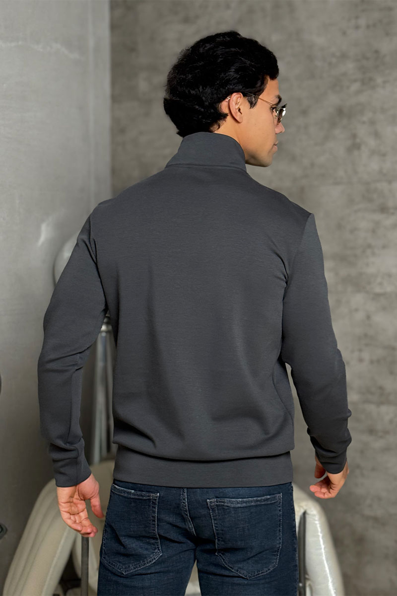 Moncler Мужской джемпер logo-patch - Grey
