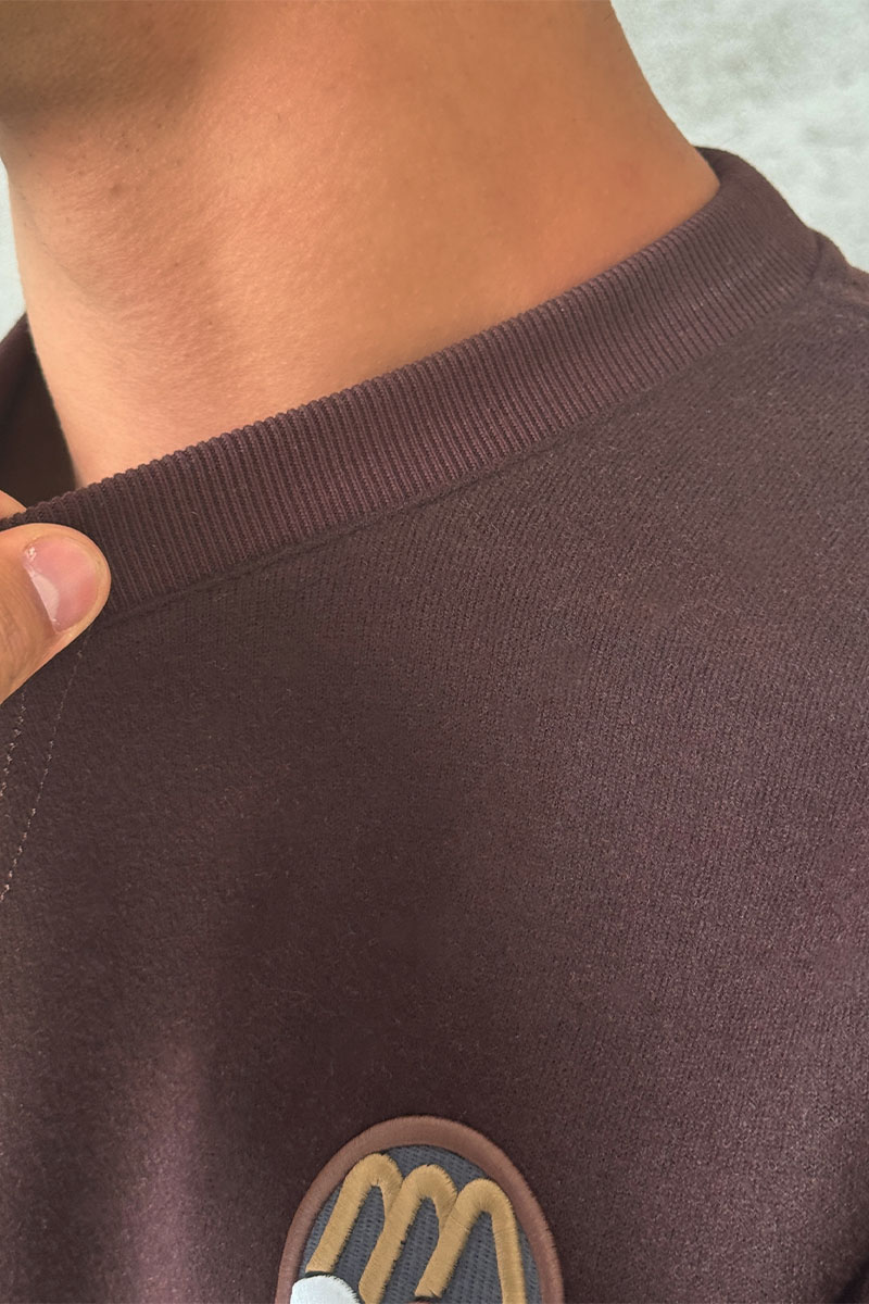 Moncler Мужской свитшот logo-patch - Brown