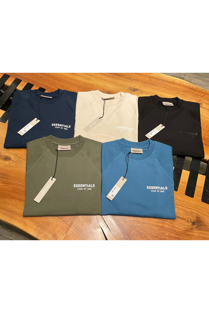 Designer Clothing Зелёный свитшот Fear Of God Essentials Flocked Logo 