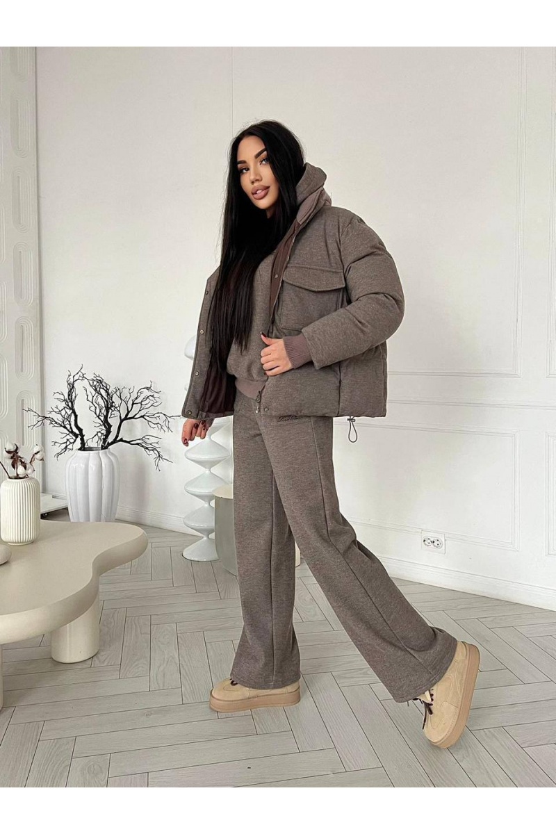 Loro Piana Женский костюм тройка на флисе premium - Brown
