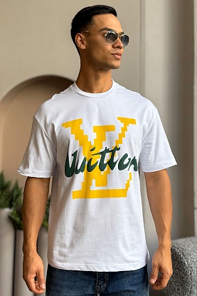 Белая оверсайз футболка logo-print