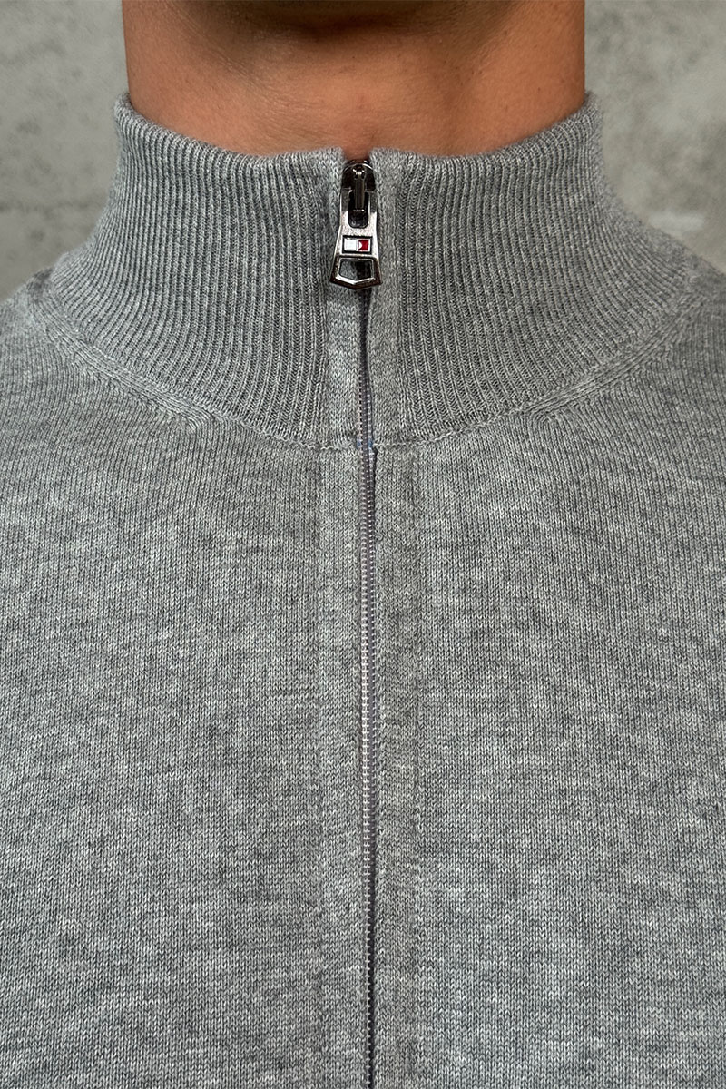 Tommy Hilfiger Кофта на молнии flag embroidery - Grey