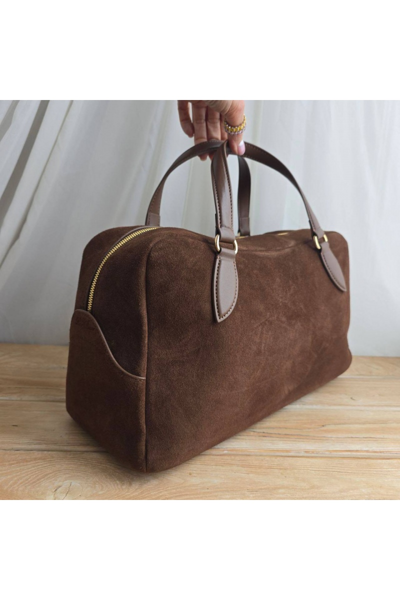 Loro Piana Замшевая сумка Medium Needle 39x23 см