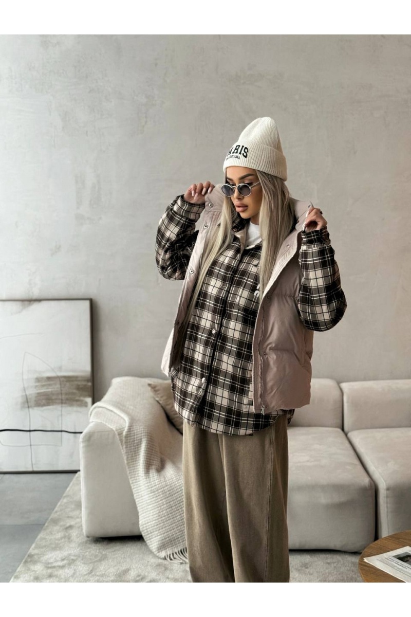 MIU MIU Женская утеплённая куртка в клетку Premium