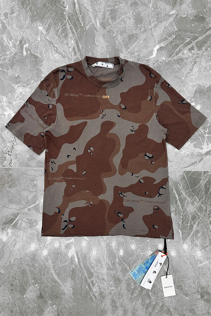 Off-White Оверсайз футболка Arrows Camo 