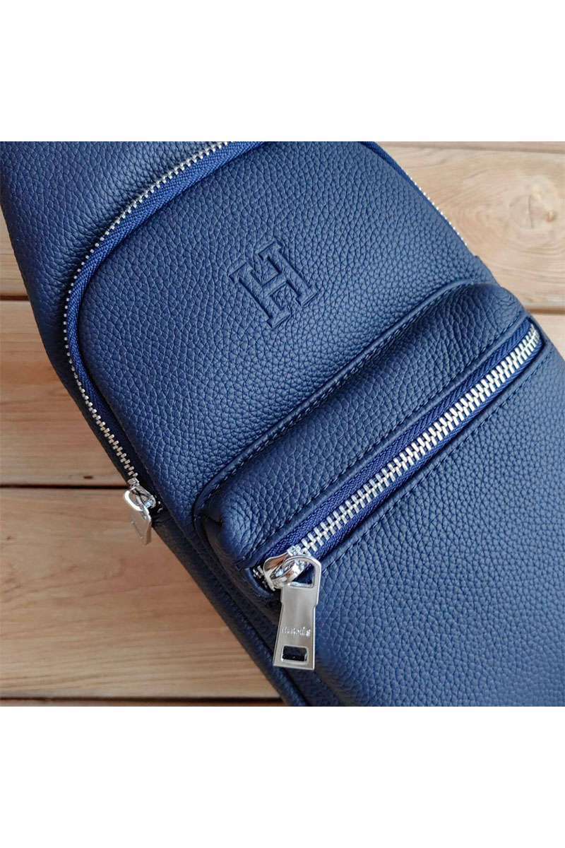Hermes Кожаная сумка sling - Navy 31x17 см
