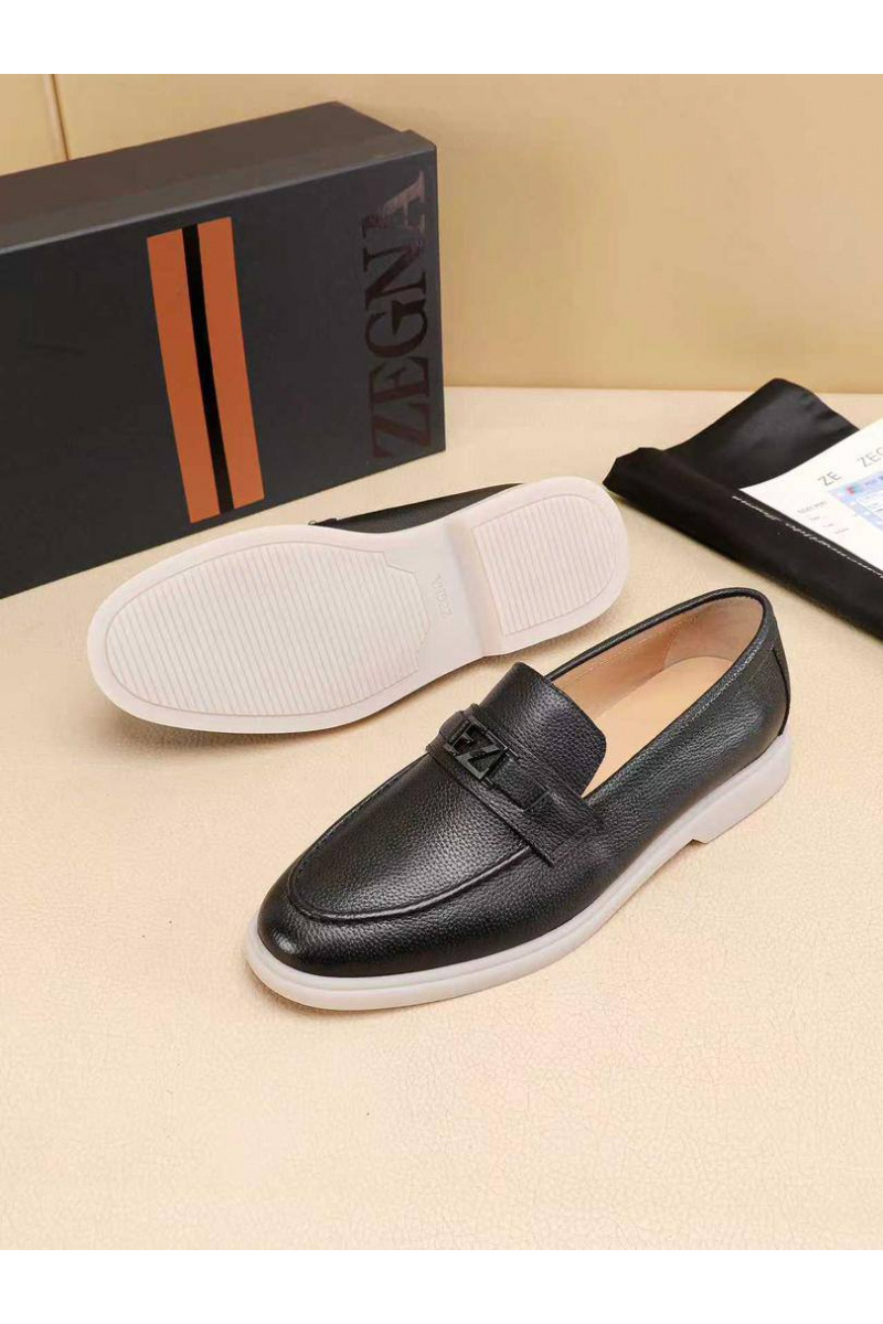 Zegna Мужские кожаные лоферы 