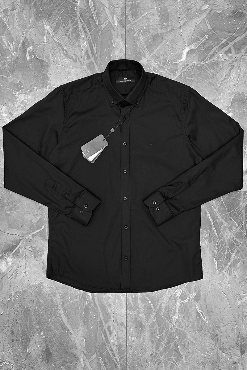 Emporio Armani EA7 Мужская чёрная рубашка 