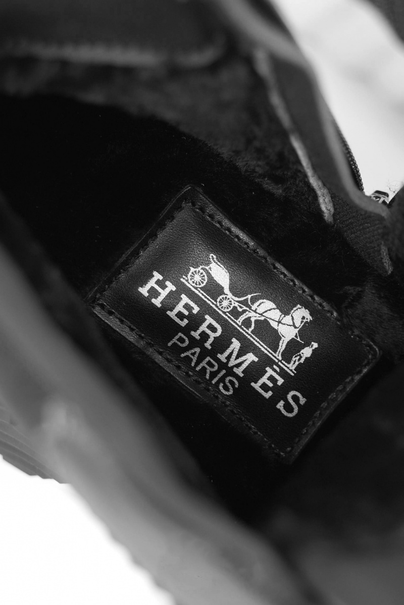 Hermes Кроссовки с мехом Bouncing high-top - Grey