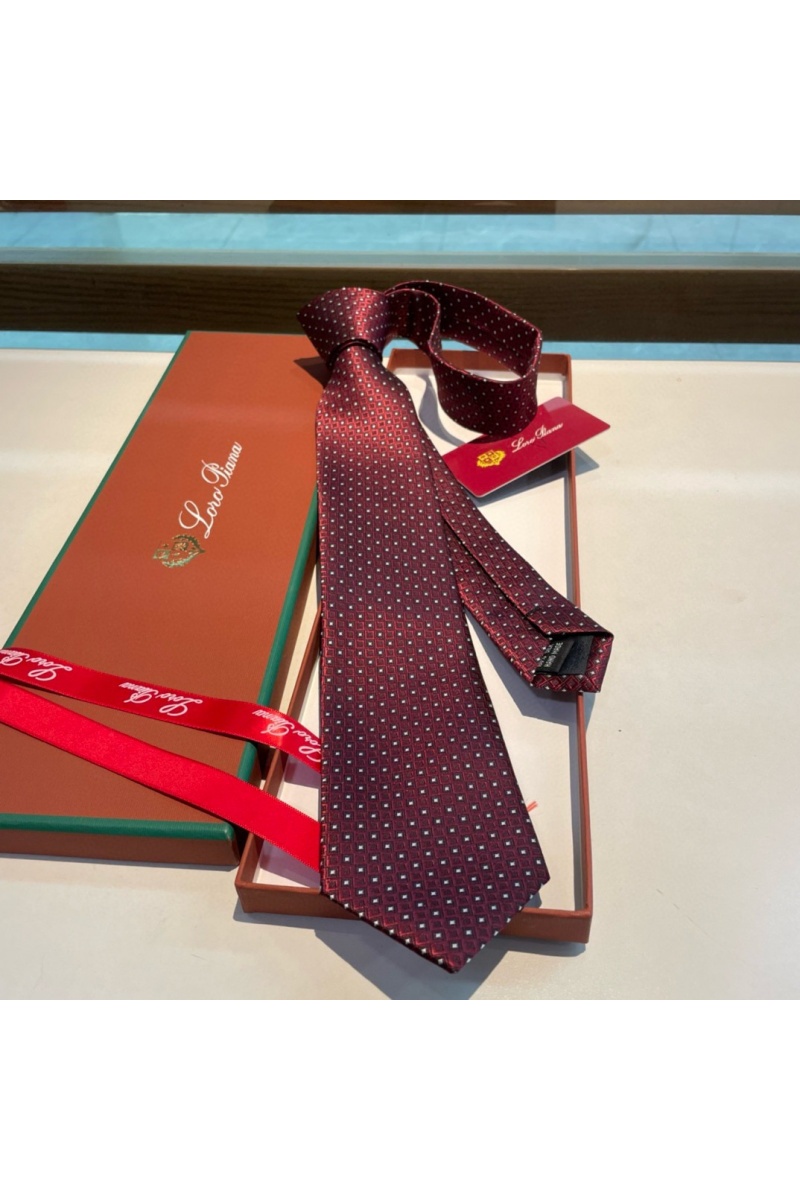 Loro Piana Галстук geometric logo-print premium - Burgundy