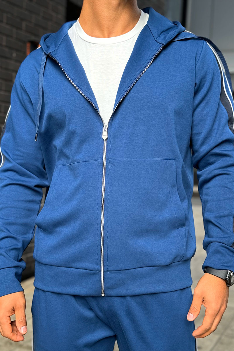 Hermes Мужской спортивный костюм цвета индиго