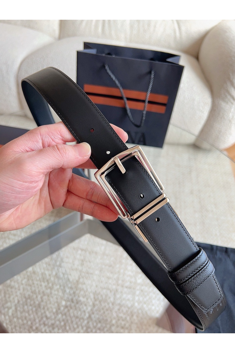 Zegna Двусторонний кожаный ремень premium