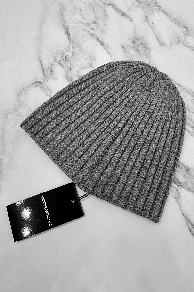 Emporio Armani EA7 Мужская серая шапка